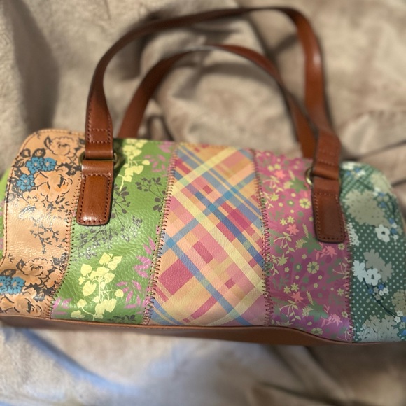 FOSSIL Patchwork Leather Handbag - Picture 4 of 6